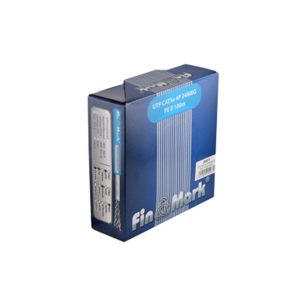 Кабель мережевий FinMark UTP 100м CAT5e 4P 24AWG PE B Pull Box (269675)