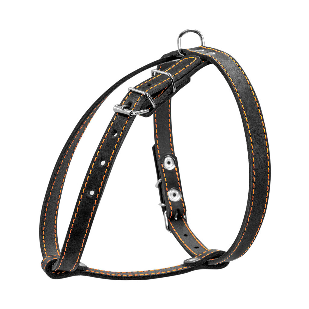 Шлея для собак Collar одинарна для малих порід Ш 14 мм А:40-48 см В:43-51 см чорна (06341)