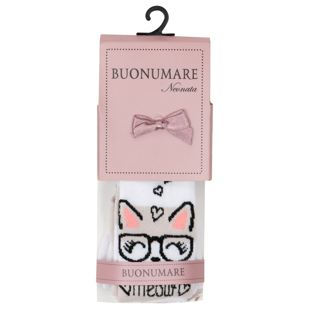 Колготки дитячі BNM з котиком (M0C0301-2076-68G-white)