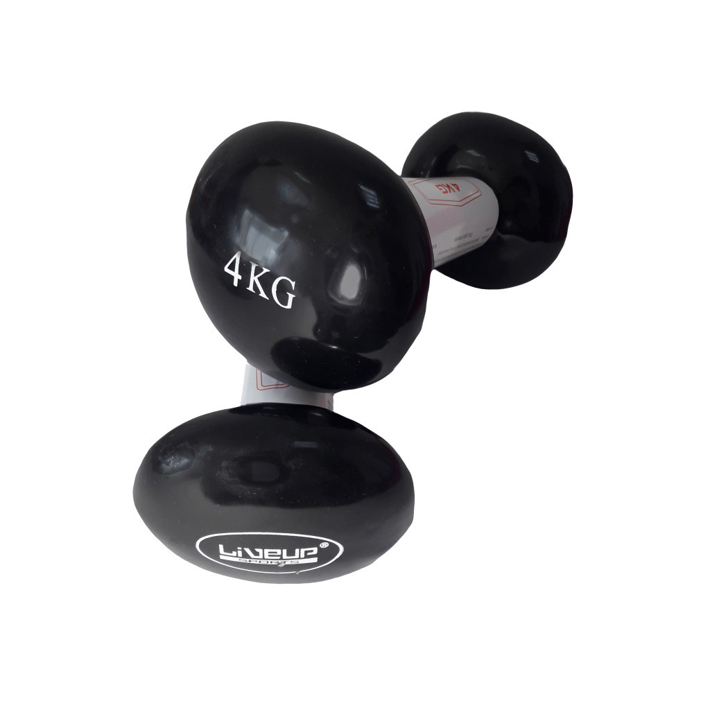 Гантельний набір LiveUp Vinyl Dumbbell Egg Head вінілові чорні 2х4кг LS2001-4 (6951376138313) Гантельний набір LiveUp Vinyl Dumbbell Egg Head вінілові чорні 2х4кг LS2001-4 (6951376138313)