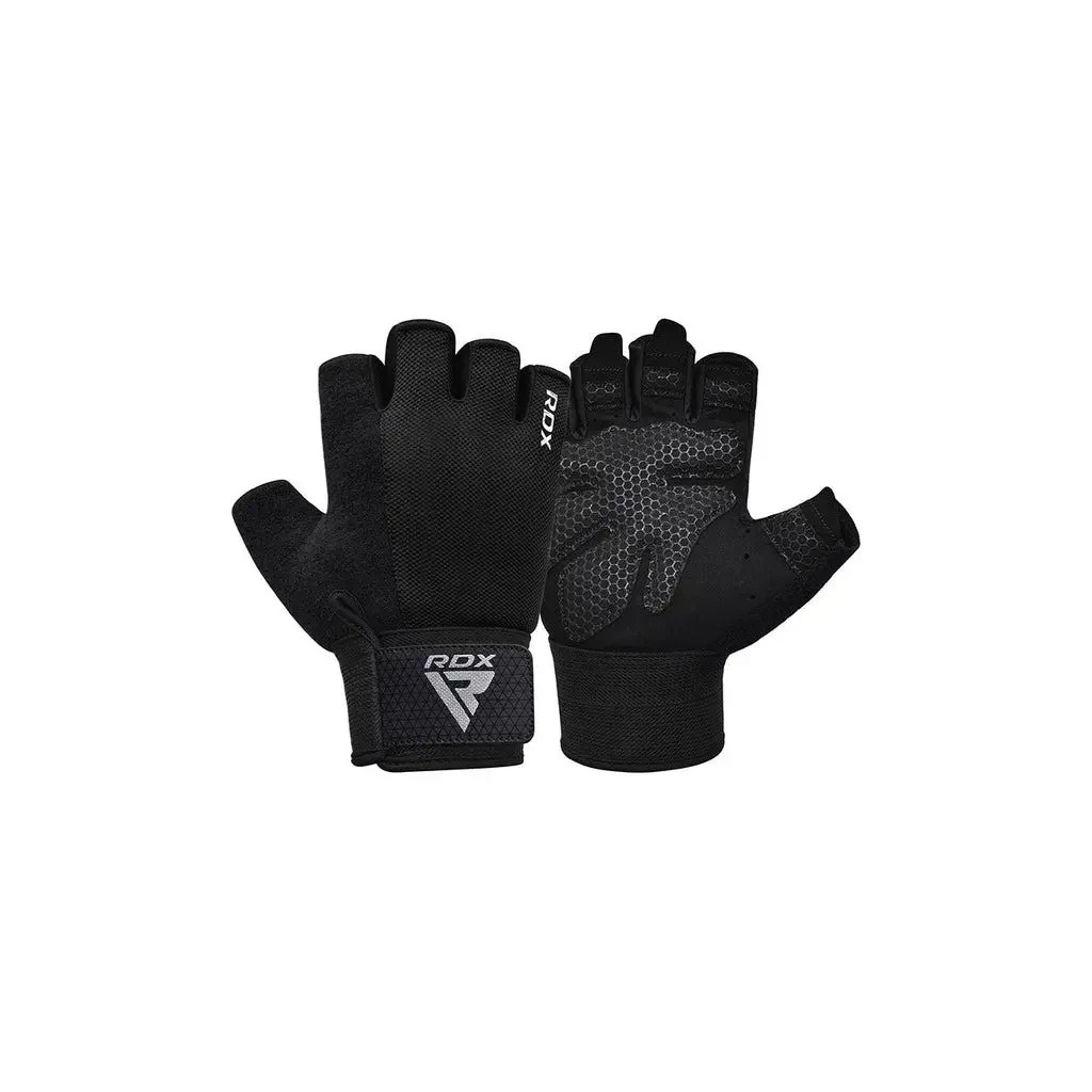 Рукавички для фітнесу RDX W1 Half Black Plus S (WGA-W1HB-S+)