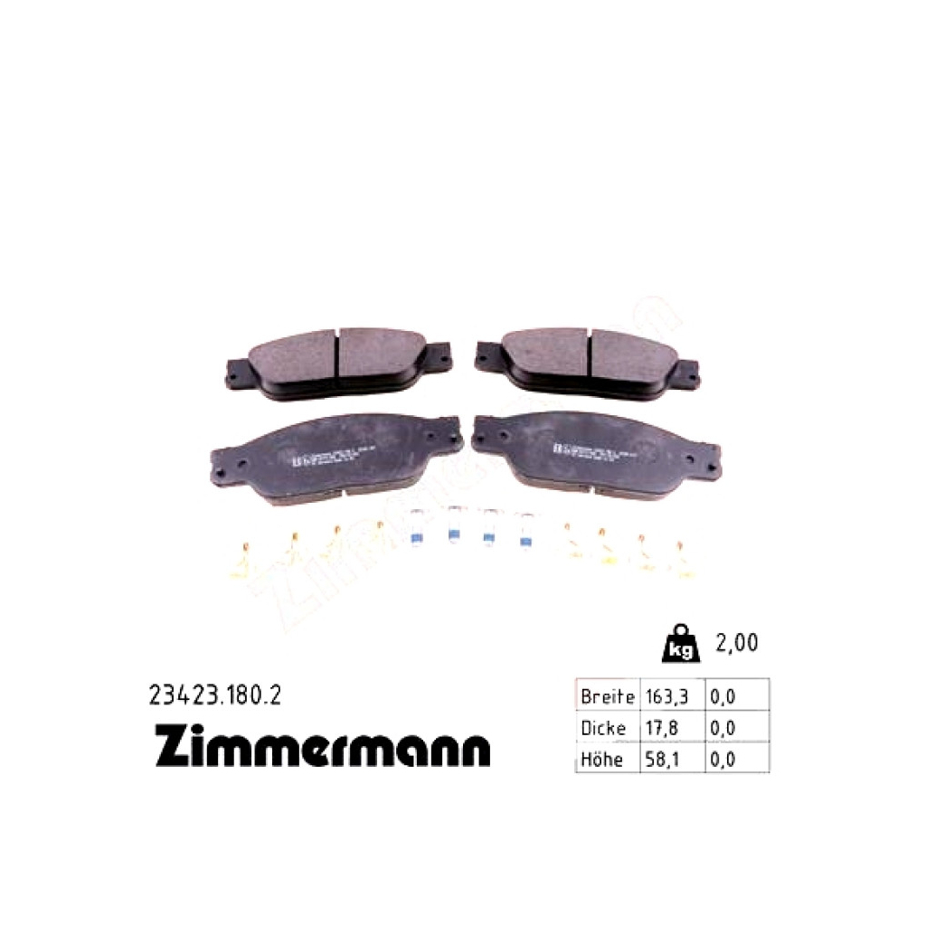 Гальмівні колодки ZIMMERMANN 23423.180.2 Гальмівні колодки ZIMMERMANN 23423.180.2
