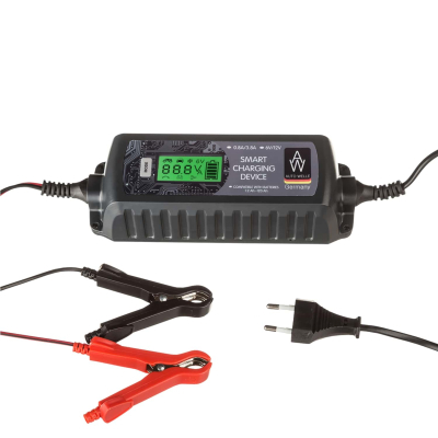 Зарядний пристрій для акумуляторів Konner&Sohnen Auto Welle AW05-1204 інтелектуальний, 230В, 6/12В, 0.8/3.8А, для STD/AGM/GEL 1.2-120А-год (AW05-1204)