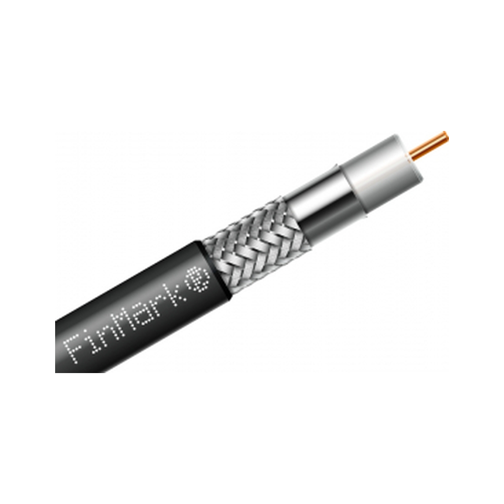 Кабель телевізійний FinMark RG-8-TC90 коаксіальний, black, 100м (274129)