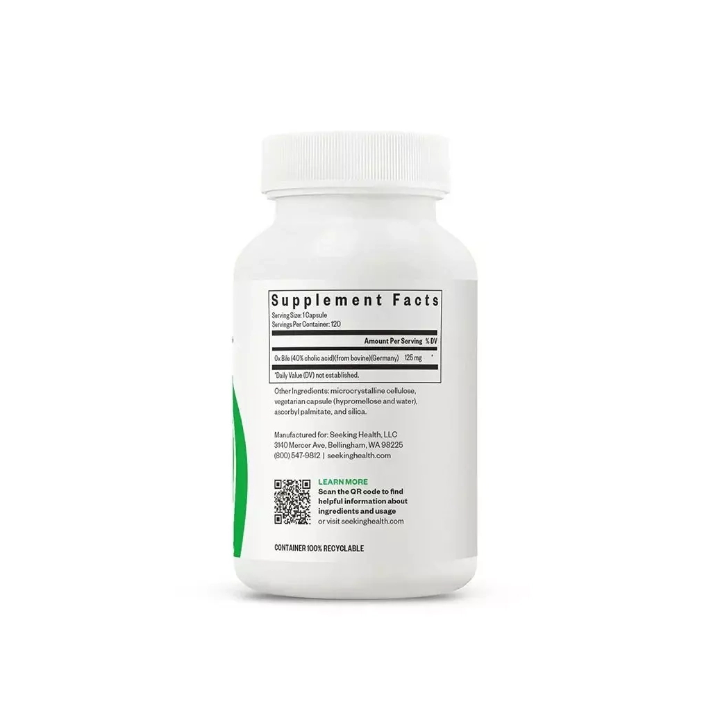 Вітамінно-мінеральний комплекс Seeking Health Бичача жовч, 125 мг, Ox Bile 125, 120 капсул (SKH52098)