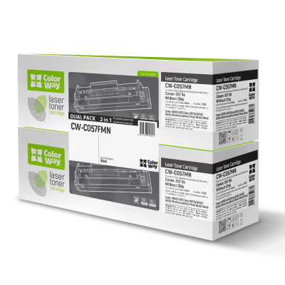 Картридж ColorWay для CANON 057 Black без чипа DUAL PACK (CW-C057FMN)
