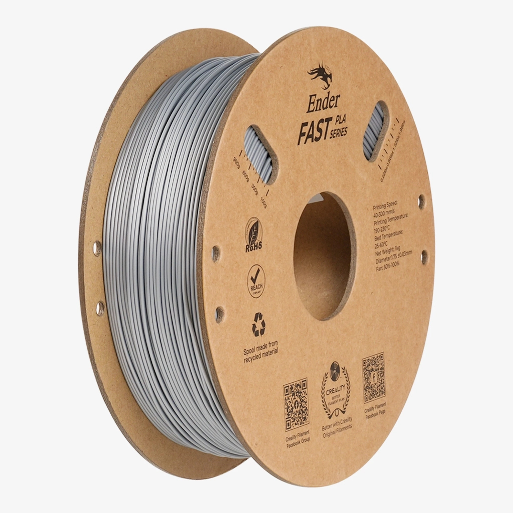 Пластик для 3D-принтера Creality PLA Fast, Ender, 1.75мм, silver, 1кг (3301010434) Пластик для 3D-принтера Creality PLA Fast, Ender, 1.75мм, silver, 1кг (3301010434)