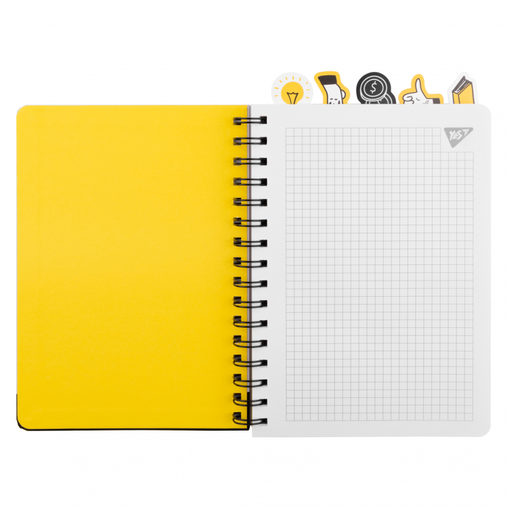 Блокнот Yes А5 96 аркушів на cпіралі із роздільниками Не ускладнюй! клітинка (151839) Блокнот Yes А5 96 аркушів на cпіралі із роздільниками Не ускладнюй! клітинка (151839)