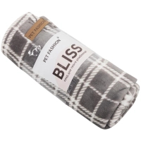 Килимок для тварин Pet Fashion Bliss 2 70.5х94 см сірий у клітинку (4823082441310)