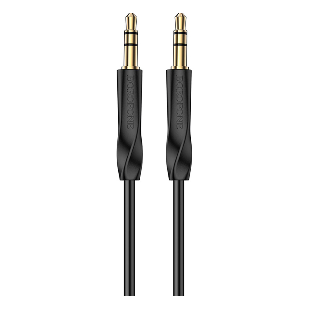 Кабель мультимедійний 3.5mm M to 3.5mm M black BOROFONE (6974443389166)