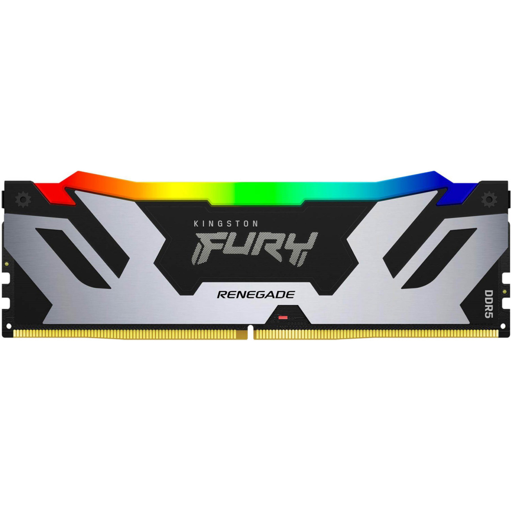 Модуль пам'яті для комп'ютера DDR5 48GB (2x24GB) 8000 MHz Renegade RGB Black/Silver Kingston Fury (ex.HyperX) (KF580C38RSAK2-48)