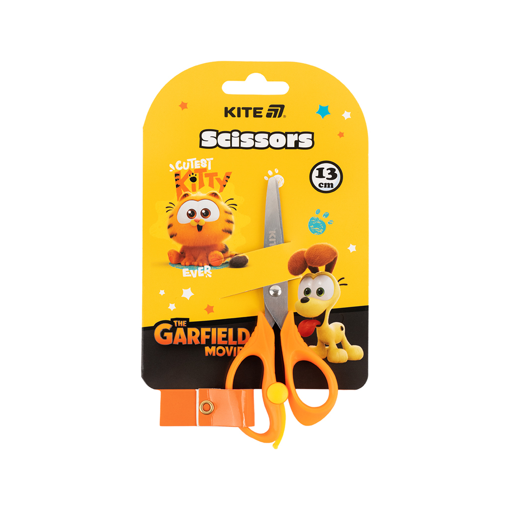 Ножиці Kite з пружиною Garfield, 13 см (GF25-129)
