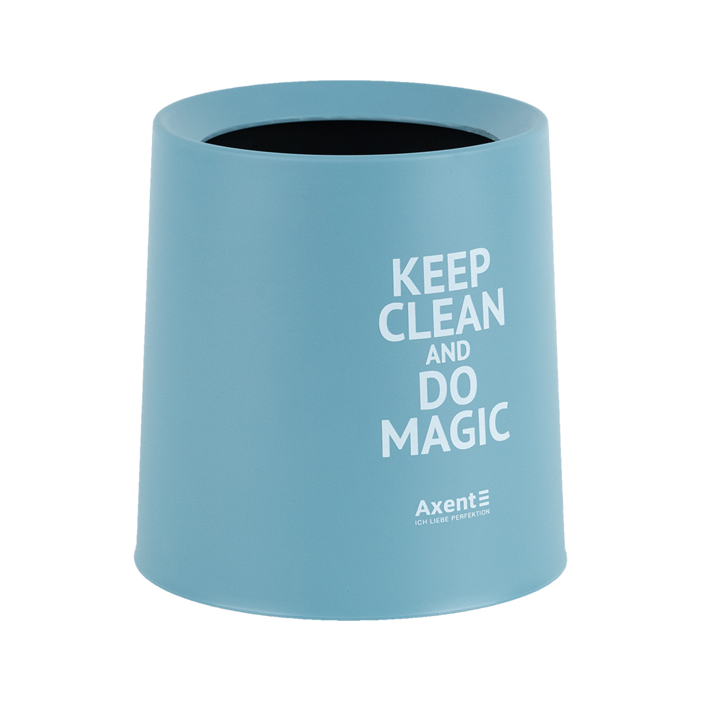 Кошик для паперів Axent Настільний контейнер для сміття, круглий, блакитний (2131-07-A)