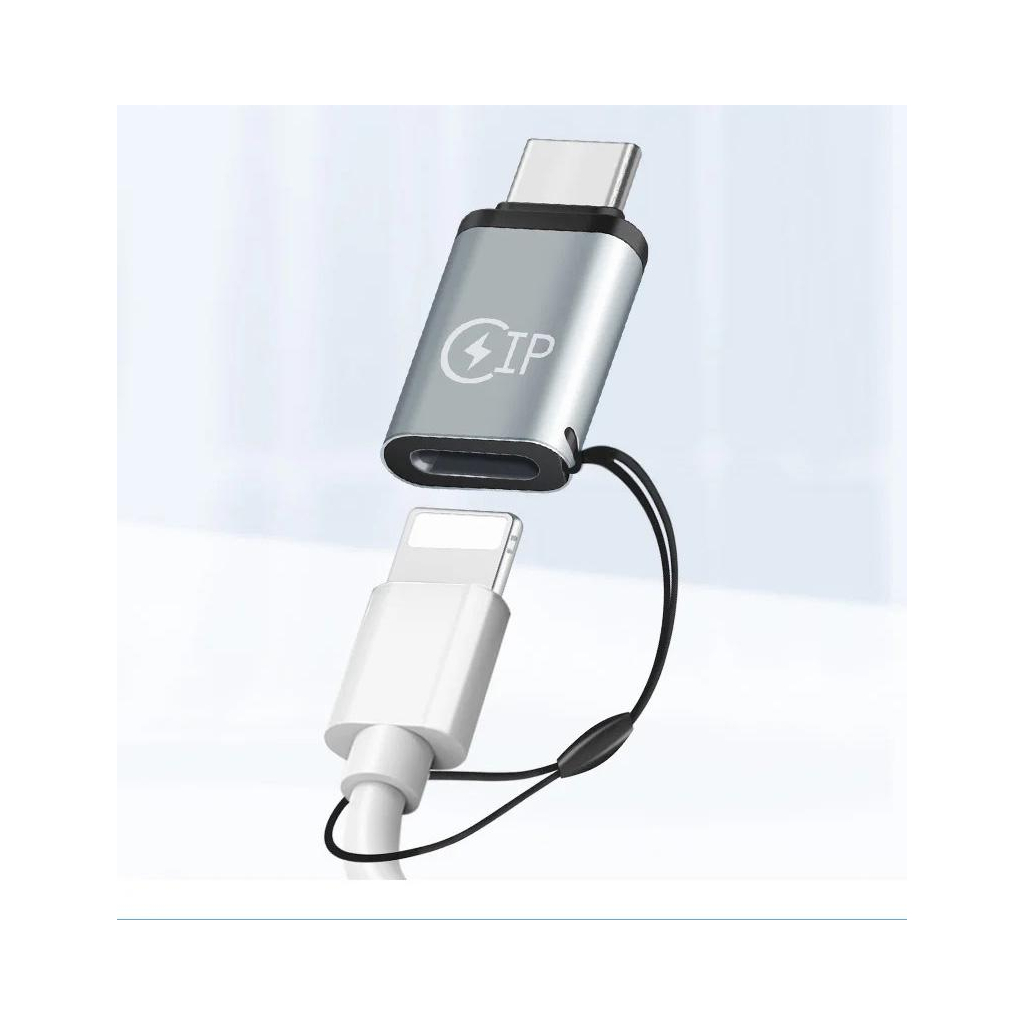 Перехідник Lightning F to USB-C M gray XoKo (XK-AC-027) Перехідник Lightning F to USB-C M gray XoKo (XK-AC-027)