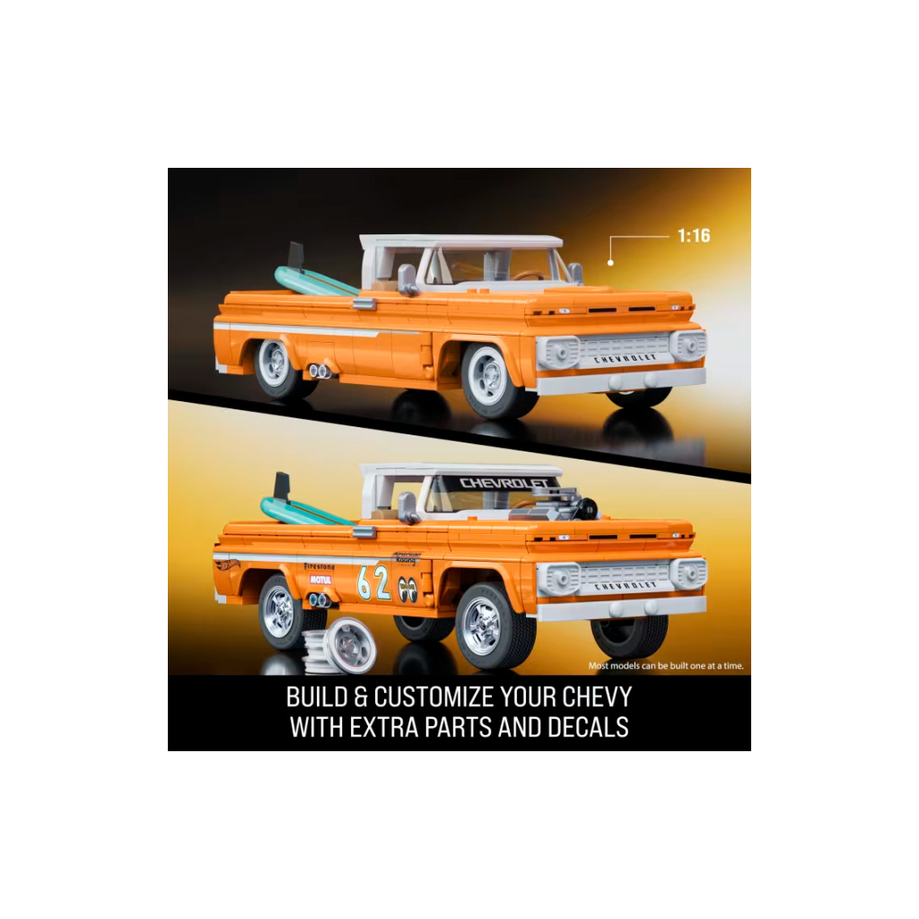 Конструктор Mattel Brick Shop Hot Wheels Elite Chevy 858 деталей (JFT20) Конструктор Mattel Brick Shop Hot Wheels Elite Chevy 858 деталей (JFT20)