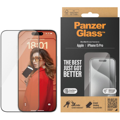 Скло захисне PANZERGLASS iPhone 15 Pro (PG_2810)