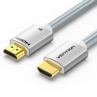 Кабель мультимедійний HDMI M to HDMI M 1.5m 8K Aluminum silver VENTION (ALCIG)