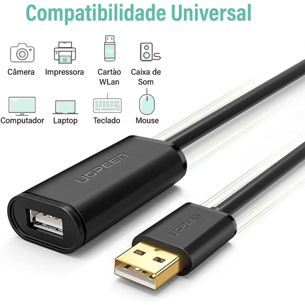 Дата кабель USB 2.0 AM to AF 20.0m Active black Ugreen (10324) Дата кабель USB 2.0 AM to AF 20.0m Active black Ugreen (10324)