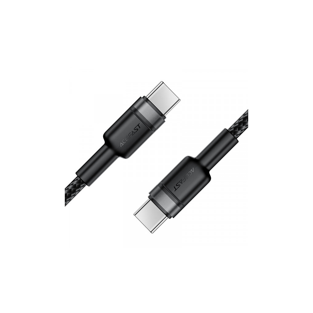 Дата кабель USB-C to USB-C 1.2m 60W black Acefast (6974316285137)