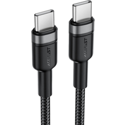 Дата кабель USB-C to USB-C 1.2m 60W black Acefast (6974316285137)