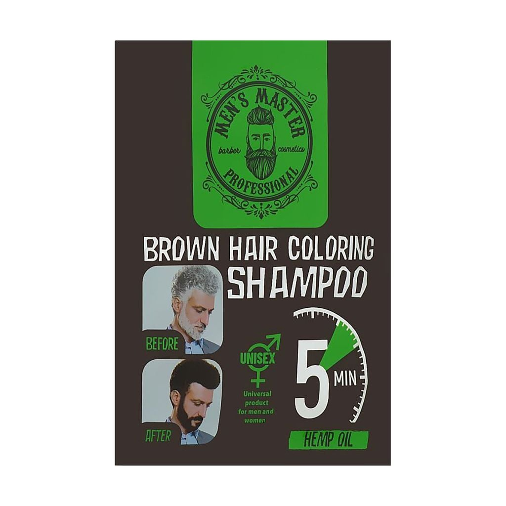 Відтінковий шампунь Men's Master Master Brown Hair Coloring Shampoo Для камуфлювання сивини 25 мл (3800010528337)
