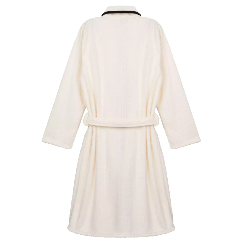 Халат Ardesto жіночий Stripe, розмір XXL, 100% поліестер, білий (ART2120LSX)