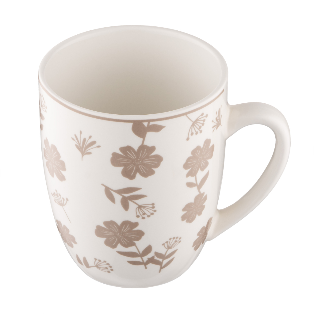 Чашка Ardesto Ravenna, 360мл, порцеляна, біло-бежевий (AR1336R)