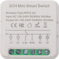 Smart relay TUYA Wifi 16A 2-channel (HS084028)