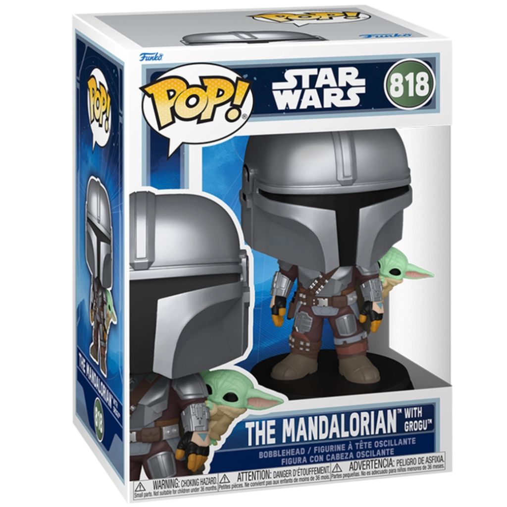 Фігурка Funko Pop серії Мандалорець - Мандалорець з Ґроґу на спині (90443) Фігурка Funko Pop серії Мандалорець - Мандалорець з Ґроґу на спині (90443)