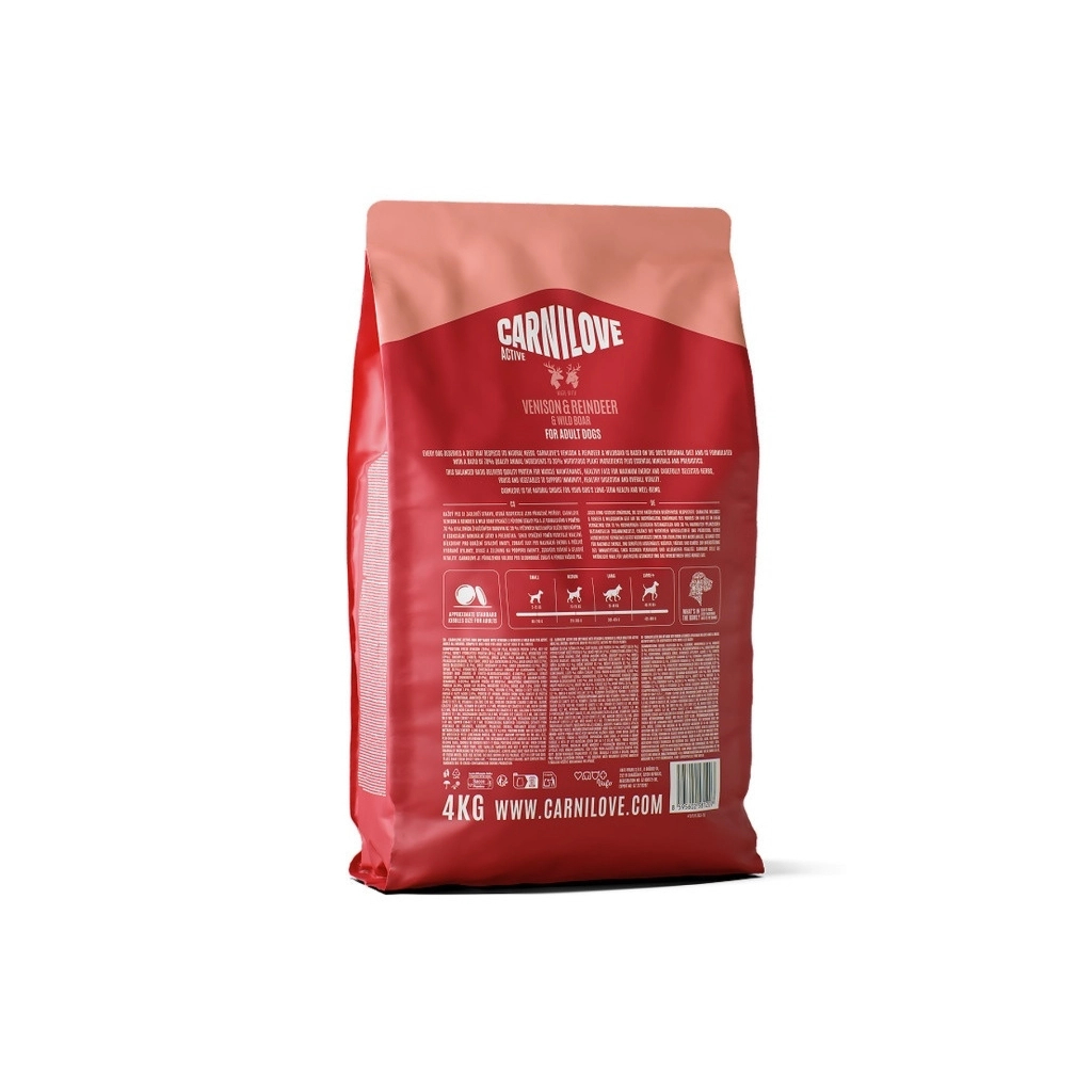 Сухий корм для собак Carnilove Active Venison & Reindeer & Wild Boar Active Adults 4 кг (8595602581207)