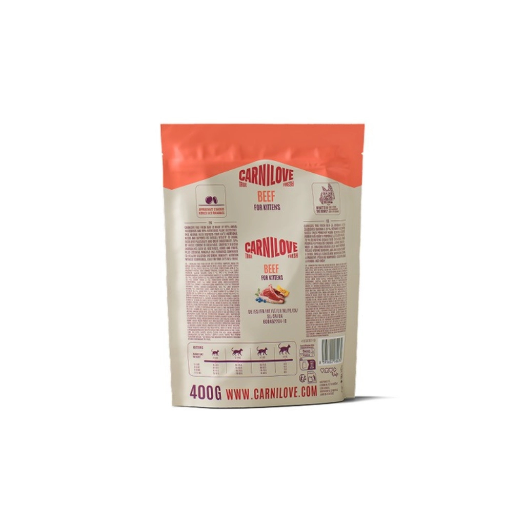 Сухий корм для кішок Carnilove True Fresh Beef Kitten 400 г (8595602582280)