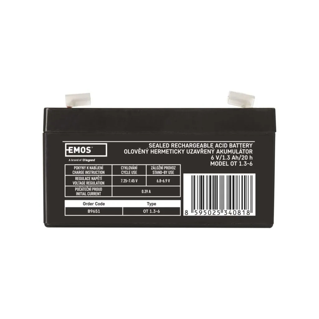 Батарея до ДБЖ EMOS B9675 AGM 12V 9Ah fast 6,3mm (B9675) Батарея до ДБЖ EMOS B9675 AGM 12V 9Ah fast 6,3mm (B9675)