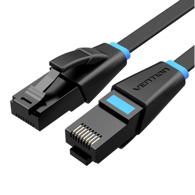 Патч-корд 3m UTP cat 6 RJ-45 flat black Vention (IBJBI)