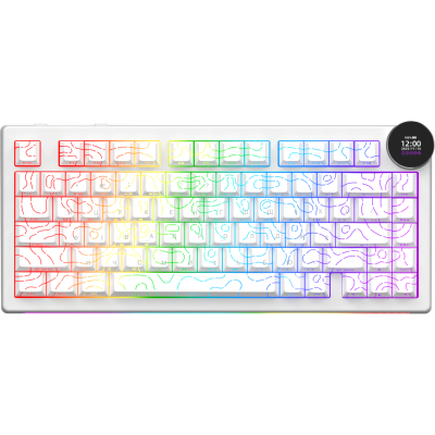 Клавіатура Ajazz AK820 V2 White Peach Switch Wireless/Bluetooth/USB UA White (AK820-V2-WP-S-W)