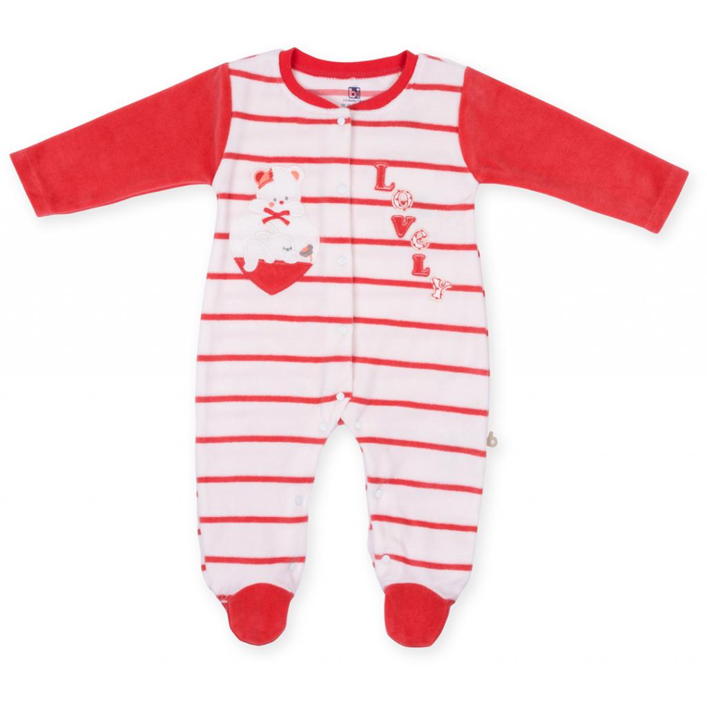 Чоловічок дитячий Bibaby в смужку "Lovely" (60173-56G-coral)