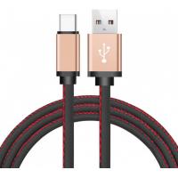 Дата кабель USB 2.0 AM to Type-C 1.0m leather black XoKo (SC-115a-BK)