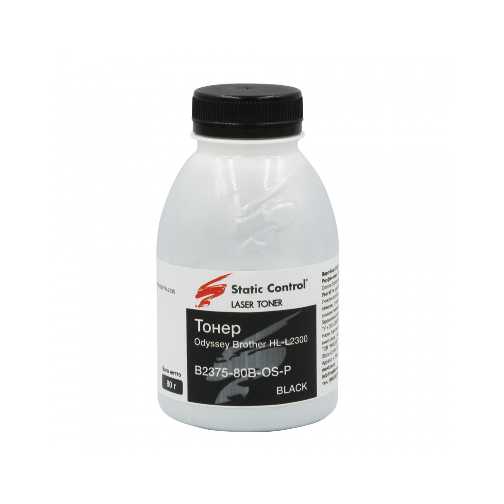Тонер Brother HL-L2300 80г фасовка Static Control (B2375-80B-OS-P) Тонер Brother HL-L2300 80г фасовка Static Control (B2375-80B-OS-P)