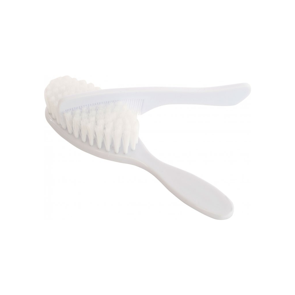 Набір для догляду за дитиною Baby Team гребінець і щітка Білий (7105_білий)