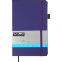 Notebook Buromax Etalon 125x195 mm 96 sheets per dot artificial leather cover Purple (BM.291360-07)