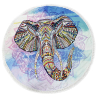 MirSon beach towel No. 5080 Summer Time Elephant 150x150 cm (2200003947892)