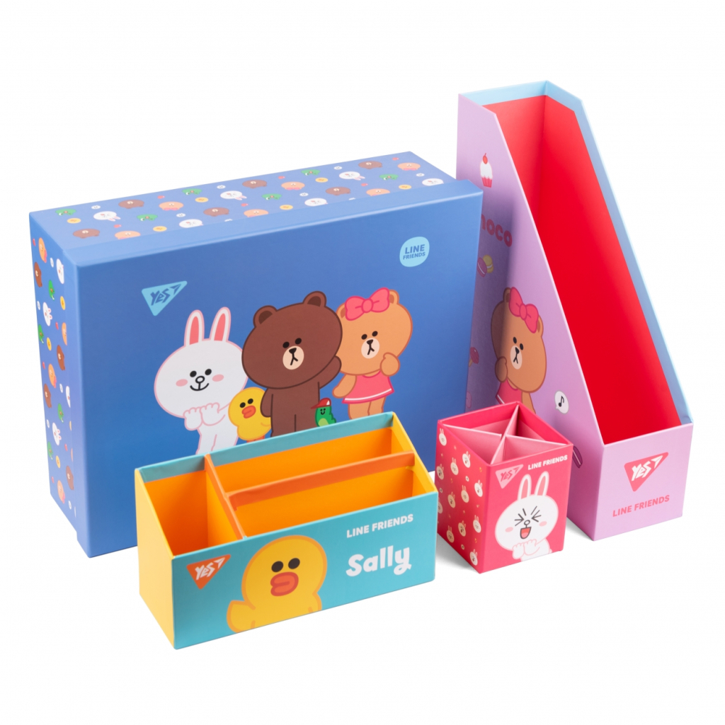 Настільний набір Yes Line Friends картонний, 4 предмети (450104) Настільний набір Yes Line Friends картонний, 4 предмети (450104)