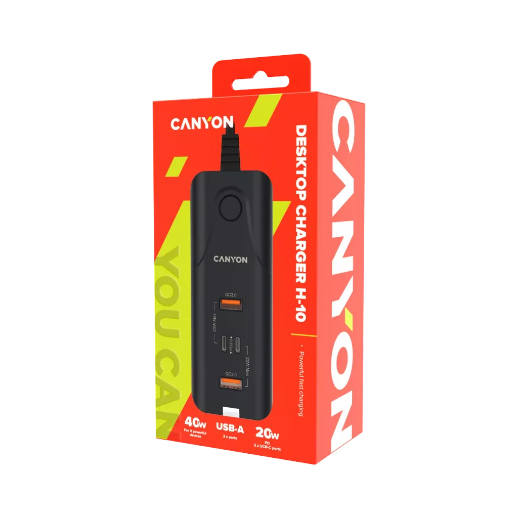 Зарядний пристрій Canyon H-10 Wall charger (CNE-CHA10B) Зарядний пристрій Canyon H-10 Wall charger (CNE-CHA10B)