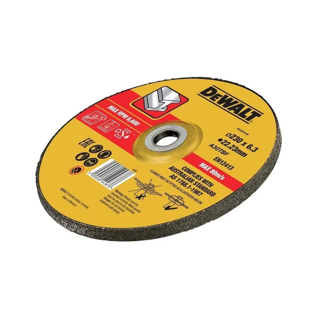 Круг зачистний DeWALT чорний/кольоровий метал, 230х6.0х22.23 мм (DT43919) Круг зачистний DeWALT чорний/кольоровий метал, 230х6.0х22.23 мм (DT43919)