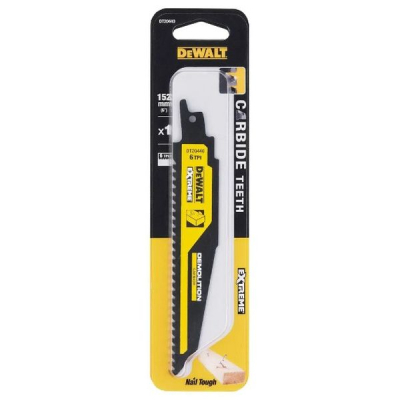 Полотно DeWALT для шабельних пилок, EXTREME CARBIDE, 152 мм., 6 TPI (DT20440)