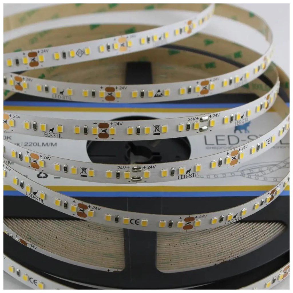 Світлодіодна стрічка LED-STIL 4000K 2 Вт/м 2835 120 діодів IP33 24 Вольта 220 lm нейтральне світло (DFN2835-120B4-2w-IP33-24V)