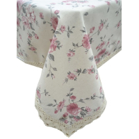 Tablecloth Provence Bella Rose with lace 134x300 cm (4823093416444)