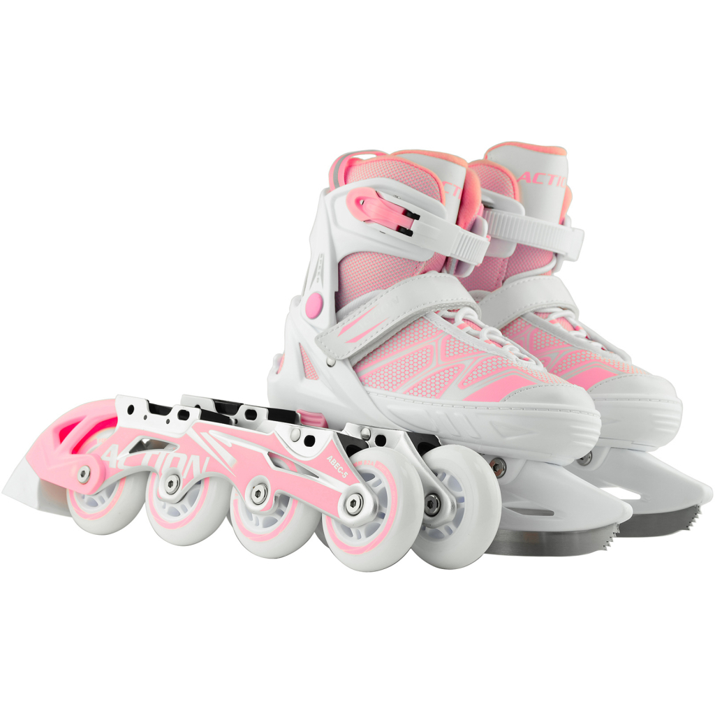 Роликові ковзани Action 2 в 1 Riply Рожеві 29-32 (153B5/2IN1PINK29-32)