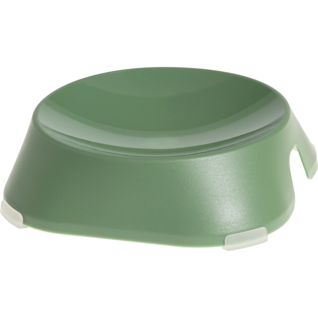 Посуд для котів Fiboo Flat Bowl миска без антиковзких накладок зелена (FIB0127)