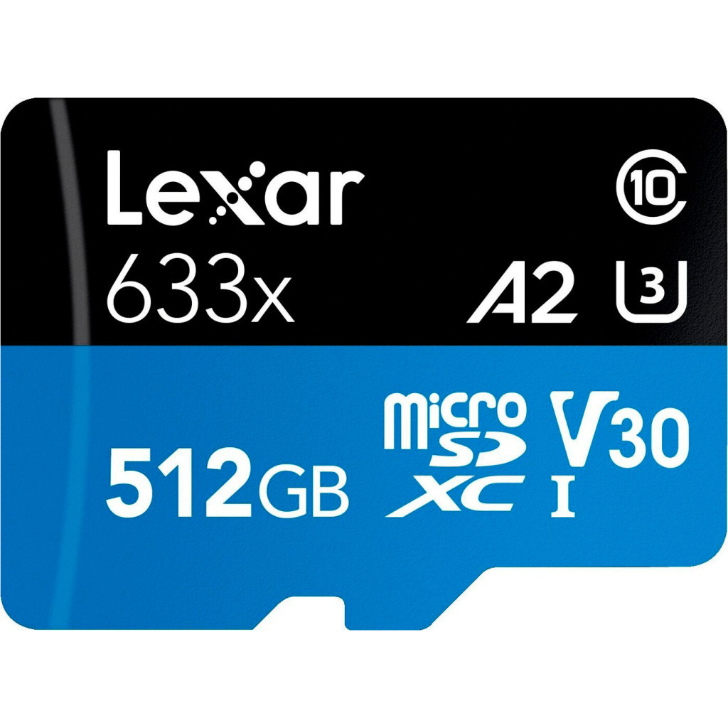 Карта пам'яті Lexar 512GB microSDXC class 10 UHS-I 633x (LSDMI512BB633A)