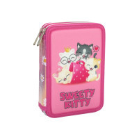 Cool For School pencil case 2 compartments with flaps Pink (CF87281)